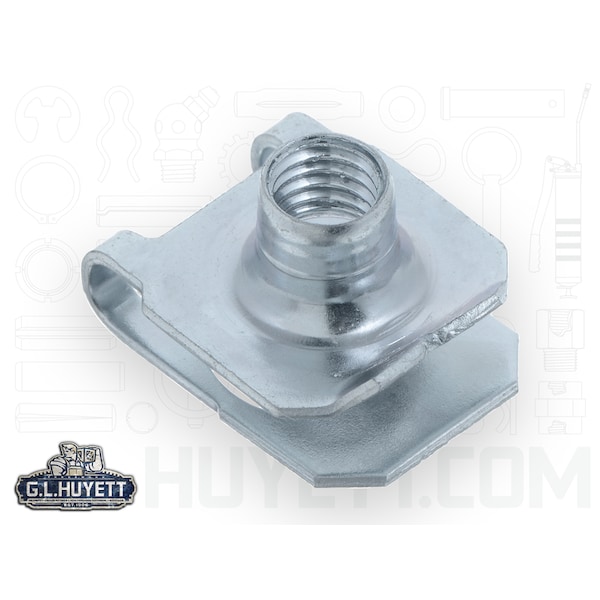 A Raymond Tinnerman Spring Nut, 1032, U Shape, Zinc Electroplate